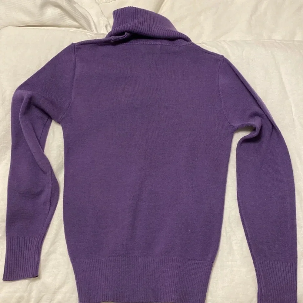 Purple vintage wool turtleneck sweater